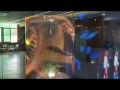 স্বচ্ছ এলইডি স্ক্রিন P20 5V ওয়্যারলেস রোল-আপ ডিসপ্লে শপিং মলের অ্যানিমেশনের জন্য