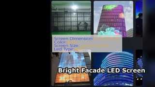 Наружный светодиодный сетчатый экран фасадный дисплей